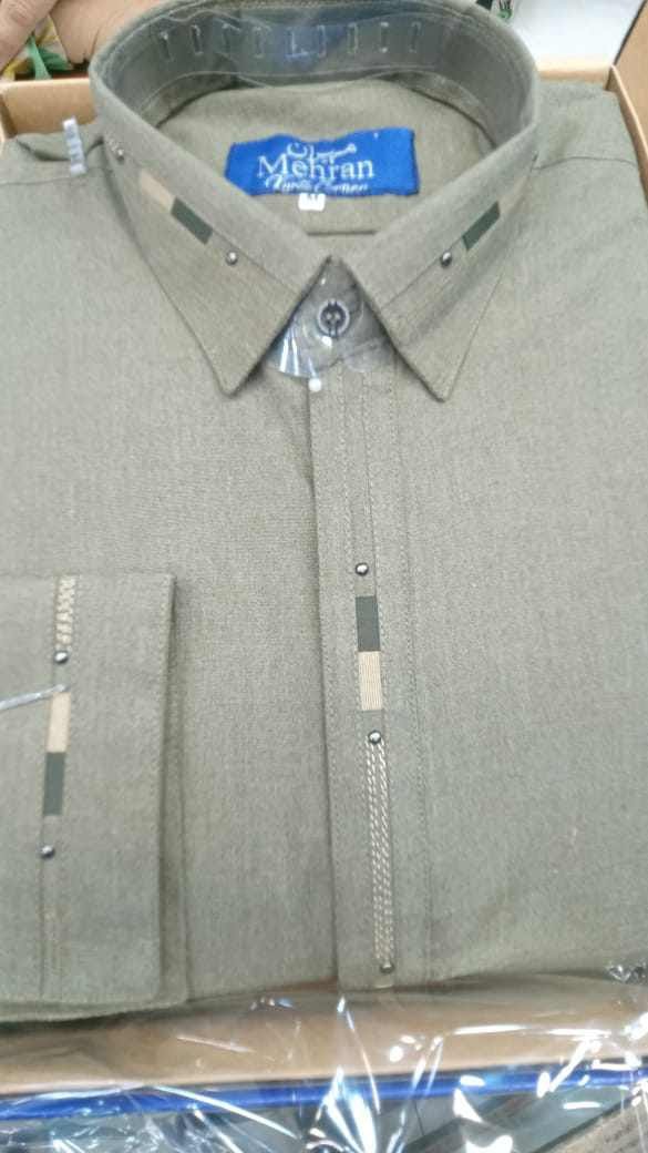 bdf05a0e-5afe-4fd8-b3dc-8d5eae2bf43c Elegant Light Olive & White Panjabi – Subtle Style with Timeless Charm - Image 1